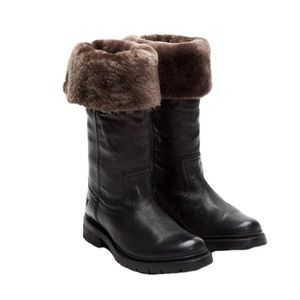 Frye Shoes | Frye Vanessa Women’s 9 Shearling Calf High Boots | Black | Size: 9